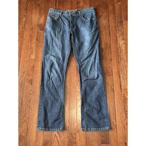 Kimes Ranch Roger Jeans Men's Size 32x30 Blue Slim Bootcut Dark Wash USA Made